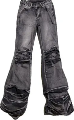 black flared denim y2k grunge archive
