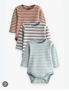 next baby 3months 長袖ロンパース 3点セット