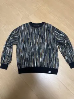 マルチカラー ストライプ ニットセーター L