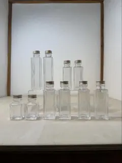 ガラス瓶 10本セット シルバーキャップ