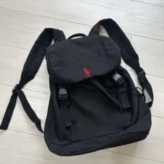 Polo ラルフローレン　ポニー　ブラックリュック　バックパック