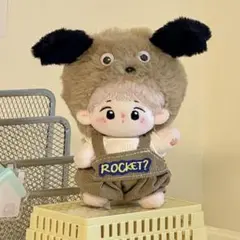 10cm ぬい服、わんこサロペットセットのサムネイル