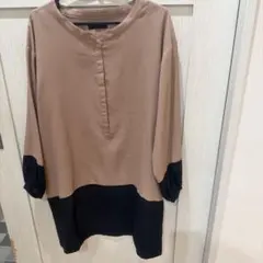 JEANASIS バイカラー 長袖シャツ ブラウスのサムネイル