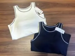 【新品】ユニクロ ブラトップ　リブタンクトップ 2枚セット XL