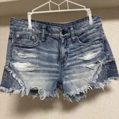 ショートパンツ y2k 平成 ギャル ミニ ローライズ グランジ デニム