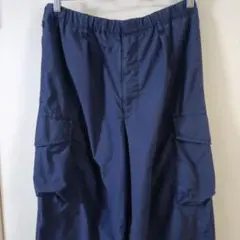 UNIQLO U ワイドフィットパラシュートカーゴパンツ　ブルー