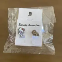 サンリオ キティ ピンバッチ 2個セット サイズ約2㌢、1.5㌢