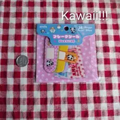 アミファ　キャンドゥ　ばんそうこう風フレークシール　文房具　ぱんだ