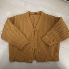 UNIQLO キッズ カーディガン 120 マスタード