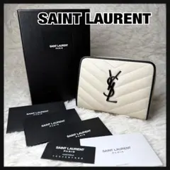 ひちゃ 様 サンローラン 二つ折り キャビアスキン カサンドラロゴキルティング.