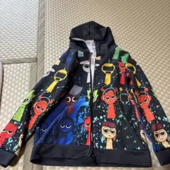 Sprunki 総柄ジップアップパーカー キッズ服