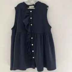 Myu ネイビー フリルノースリーブベストのサムネイル