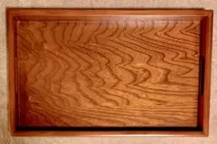 お盆　木製トレー　会津漆器　会津塗り