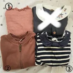 保育園着　女の子　秋冬トップス2点アウター1点まとめ売り