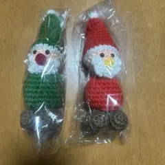 クリスマス あみぐるみ 2体セット サンタクロース - メルカリ
