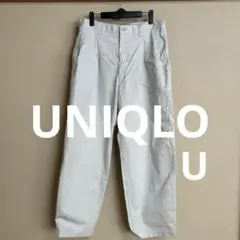 UNIQLO U タックワイドパンツ ライトグレー メンズ