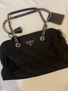 PRADA ブラック ナイロン ショルダーバッグ