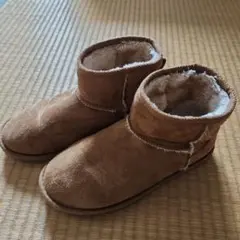 ブラウン スエード ショートブーツ