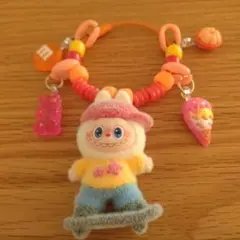 ラブブ（フロッキー加工）じゃらじゃらキーホルダー　220番