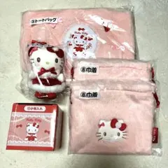 サンリオ当たりくじハローキティ巾着マスコットトートバッグ小物入れ