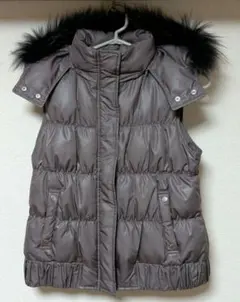 ★最終値下★【美品】FRAGILEファー付きフード着脱式ダウンベスト サイズ38
