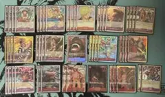 ワンピースカード　赤紫ロジャーデッキ　構築デッキ　リーダーパラレル　交換パーツ込