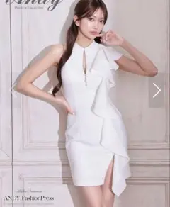 sugar andyホワイトフリルミニドレスM