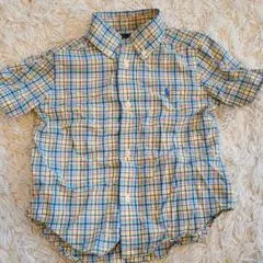 ラルフローレン　チェック半袖シャツ