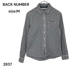 BACK NUMBER バックナンバー　シャツ　トップス　長袖　チェック　Ｍのサムネイル