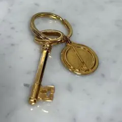 美品 90s dunhill ダンヒル キーリング キーホルダー ゴールド 金