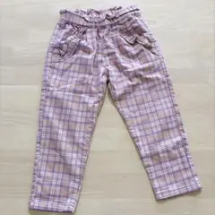 女の子 チェック 春 ズボン パンツ110のサムネイル
