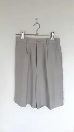 GU レディース センタープレスバミューダパンツ Ｓ　グレー