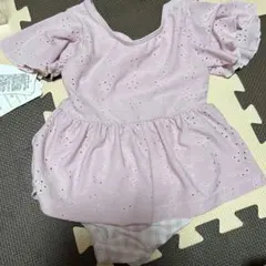 ピンク フリル袖 水着 120cm 新品
