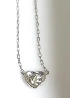 新品、未使用プラチナダイヤモンドプチネックレスアジャスター付き