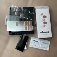 ohora ネイルシール ベージュ グリッター