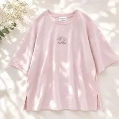 マイメロディ 刺繍 Tシャツ ピアノちゃん サンリオ sanrio ピンク Lのサムネイル
