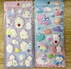 つぶらな瞳のぷくぷくシール2シートセット