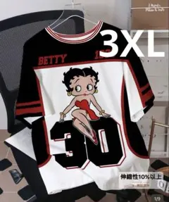 レディース　Tシャツ ベティー　キャラクター　半袖シャツ　伸縮　大きいサイズのサムネイル
