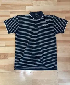 ナイキ　ポロシャツ　ボーダー　ブラック　メンズ