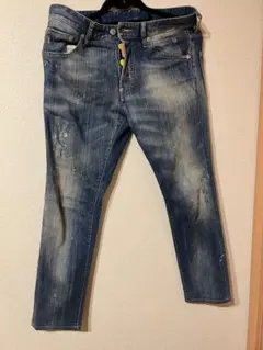 DSQUARED ダメージ加工 スリムフィットデニム