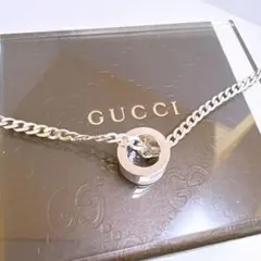 GUCCI G シルバーネックレス カットアウト G リング