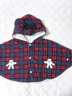 ディズニー　ミニー　ポンチョ　チェック