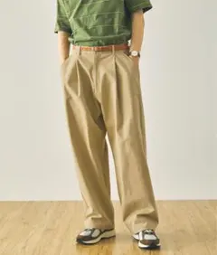 EMMA CLOTHES タックワイドバルーンシルエットチノパンツ　ベージュ