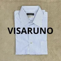 VISARUNO ビサルノ　ストライプ　長袖シャツ　メンズ　青/白のサムネイル
