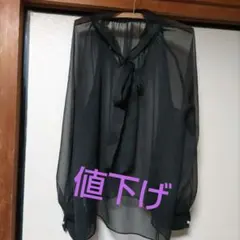 ブラックシースルーシャツ