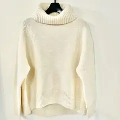 GLOBALWORK アイボリー タートルネックセーター M