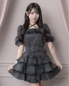 pium ティアードフリルミニワンピース