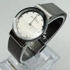美品 SKAGEN 腕時計 新品電池 ダイヤ スライドベルト 女性 稼働のサムネイル