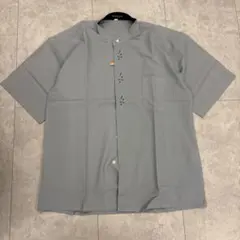 ★個性派古着☆グレー 半袖シャツ