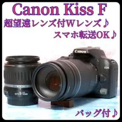 キャノン Kiss F✨バッグ付✨初心者向き✨一眼レフカメラ✨スマホ転送OKのサムネイル